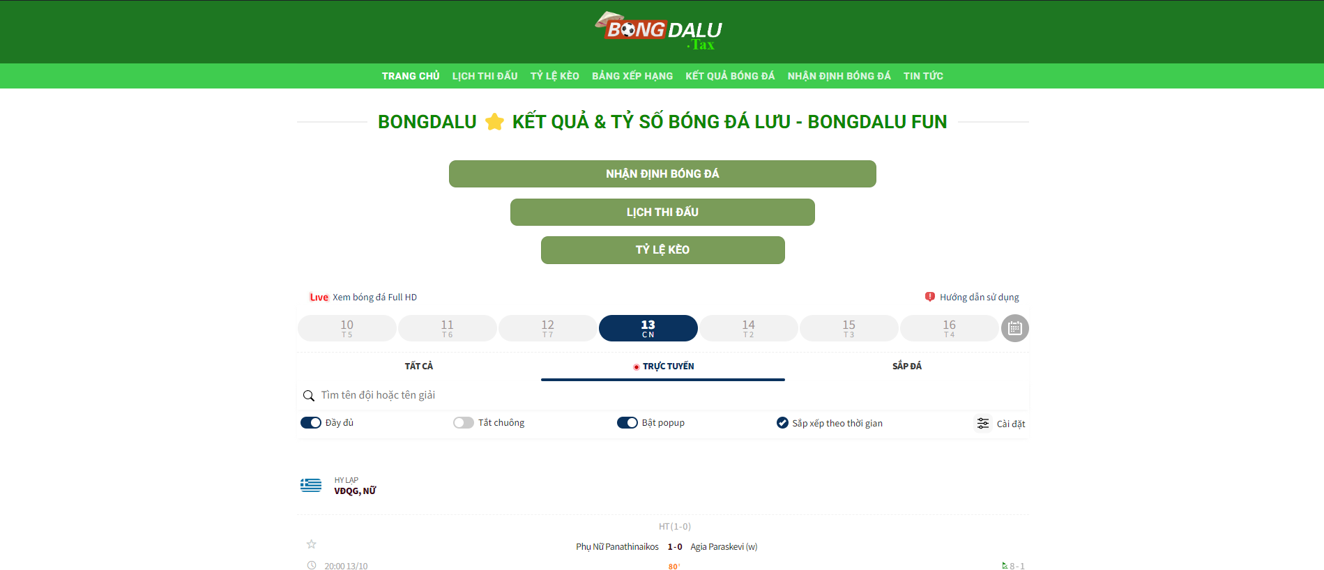 Bongdalu ⭐️ Kết quả & Tỷ số Bóng Đá Lưu - Bongdalu Fun